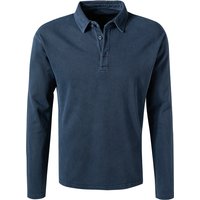 JUVIA Herren Polo-Shirt blau Baumwoll-Jersey von Juvia