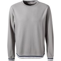 JUVIA Herren Sweatshirt grau Baumwolle unifarben von Juvia