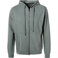 JUVIA Herren Sweatjacke grün Baumwolle unifarben von Juvia