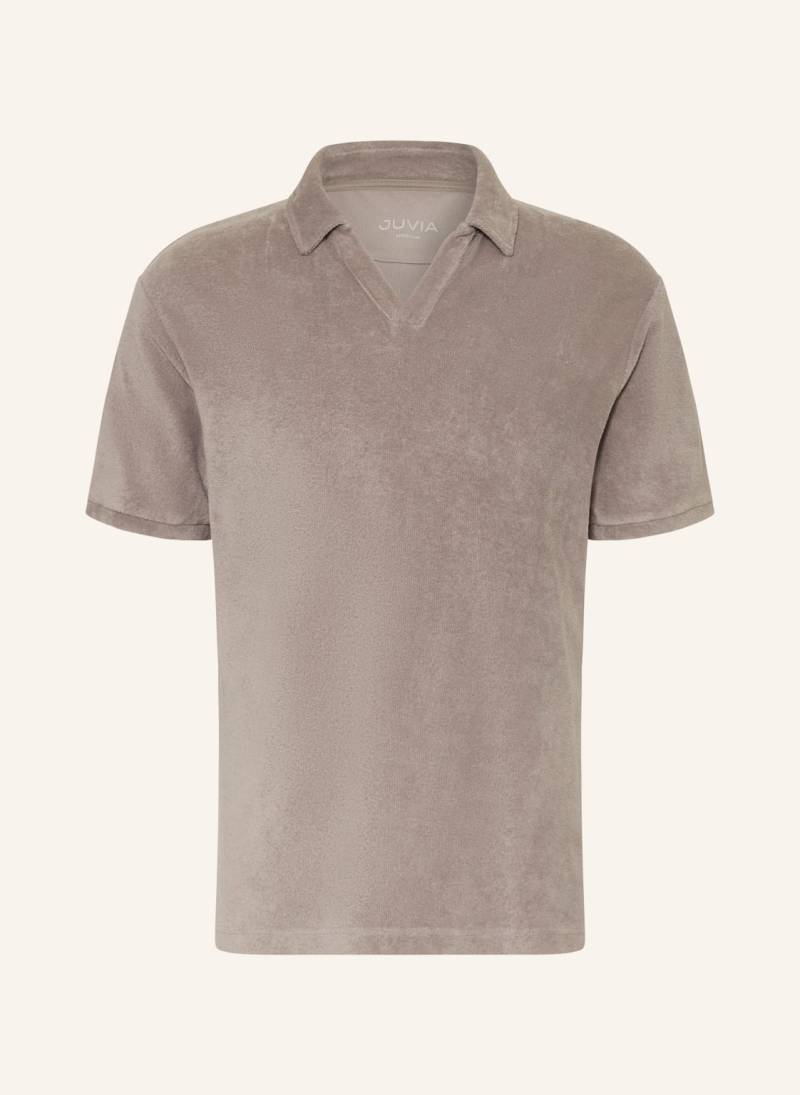 Juvia Frottee-Poloshirt grau von Juvia
