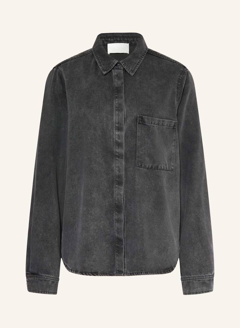 Juvia Hemdbluse Birga In Jeansoptik grau von Juvia