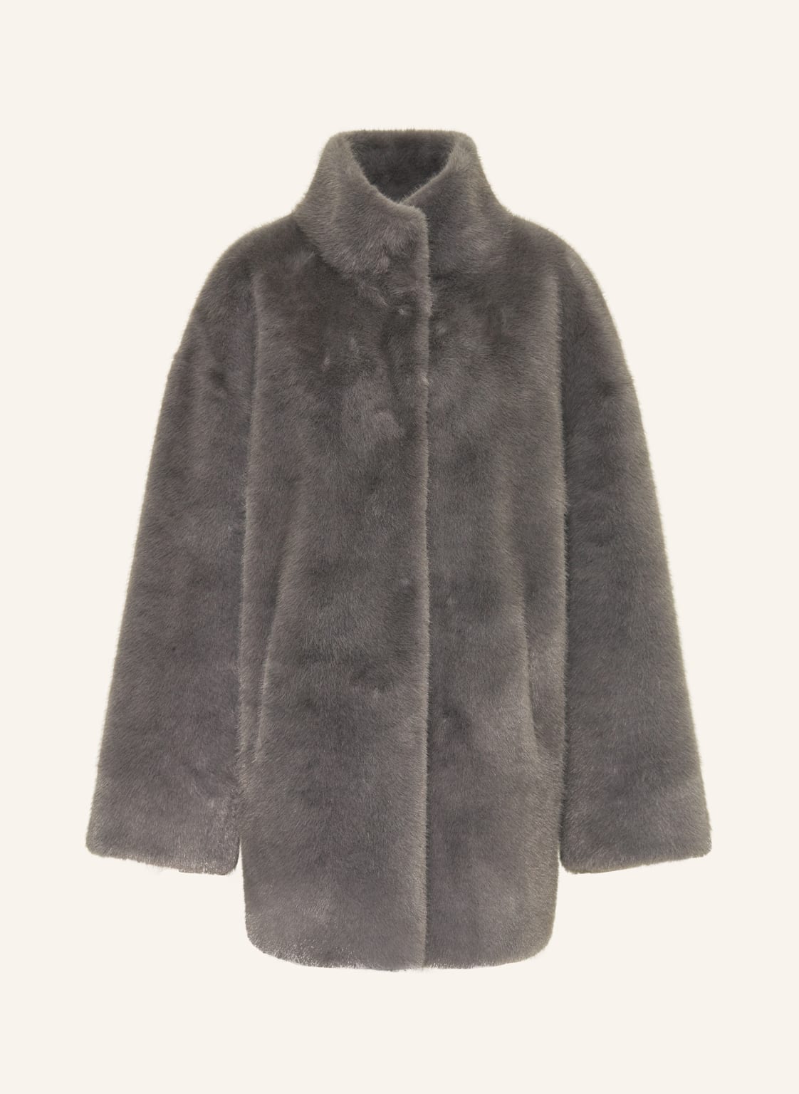 Juvia Kunstfell-Mantel Noa grau von Juvia