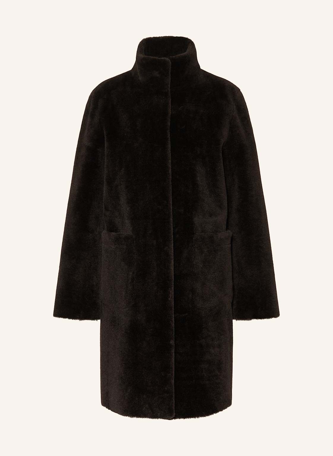 Juvia Kunstpelz-Mantel Karolina braun von Juvia