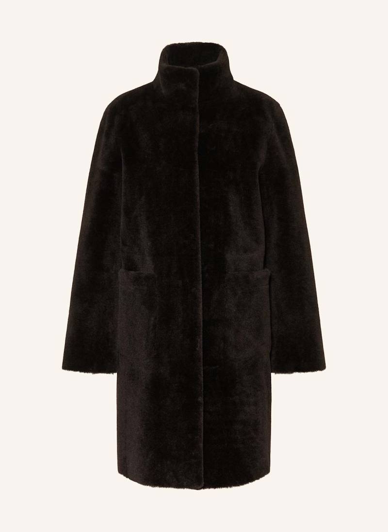 Juvia Kunstpelz-Mantel Karolina braun von Juvia