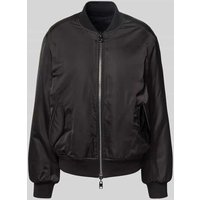Juvia Regular Fit Bomberjacke mit Stehkragen in Black, Größe M von Juvia