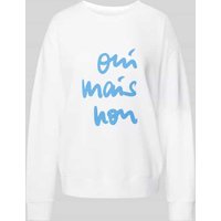 Juvia Sweatshirt mit Statement-Print in Weiss, Größe S von Juvia