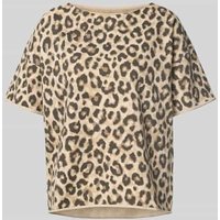 Juvia T-Shirt mit Allover-Animal-Print in Sand, Größe M von Juvia