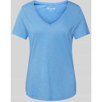 Juvia T-Shirt mit V-Ausschnitt in Bleu, Größe S von Juvia