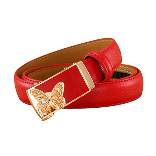 Juwaacoo Damengürtel Leder 2,3cm Breite Jeans Freizeitgürtel für Damen Automatikschnalle Gürtel von Juwaacoo