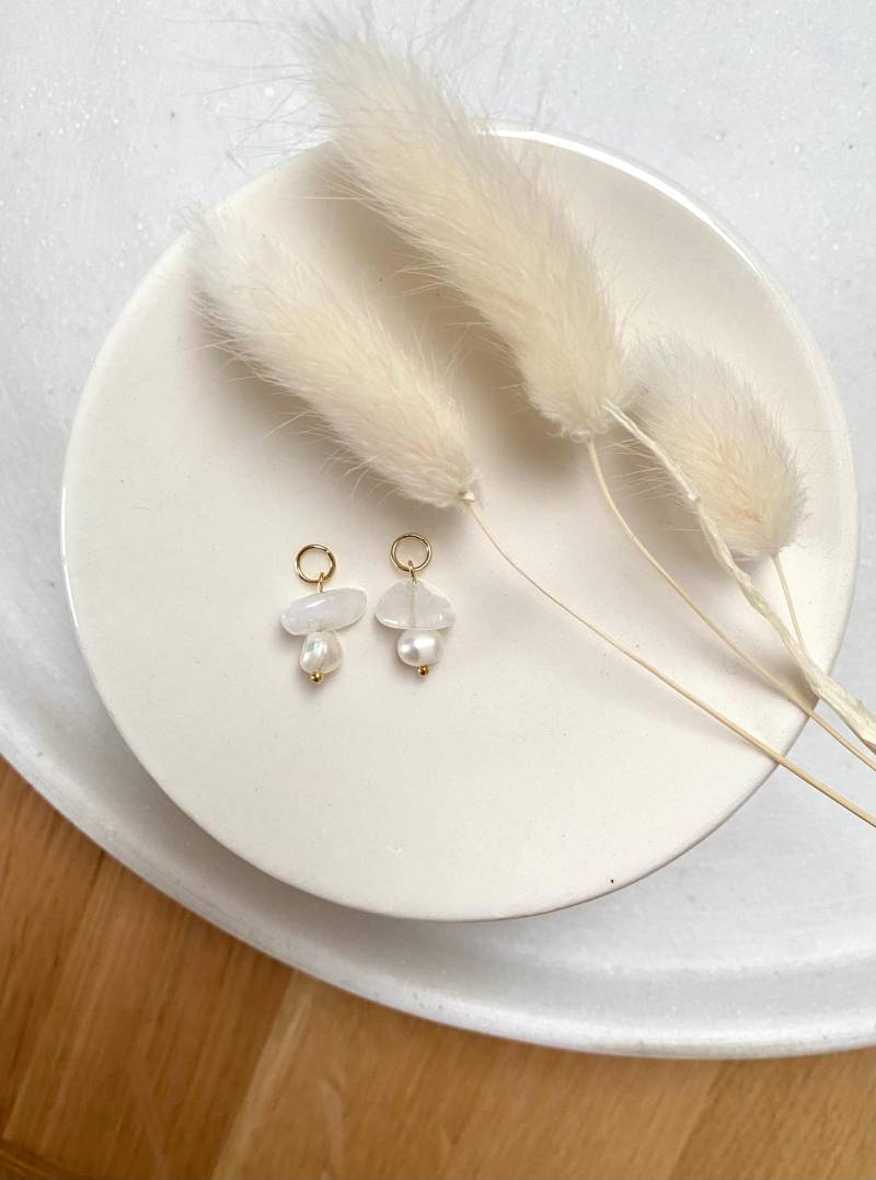 Edelsteinanhänger 14K Vergoldet 925 Silber Dezent Edel Filigran Anhänger Für Ohrringe & Kette Handgemacht Individualisierbar von JuweLara