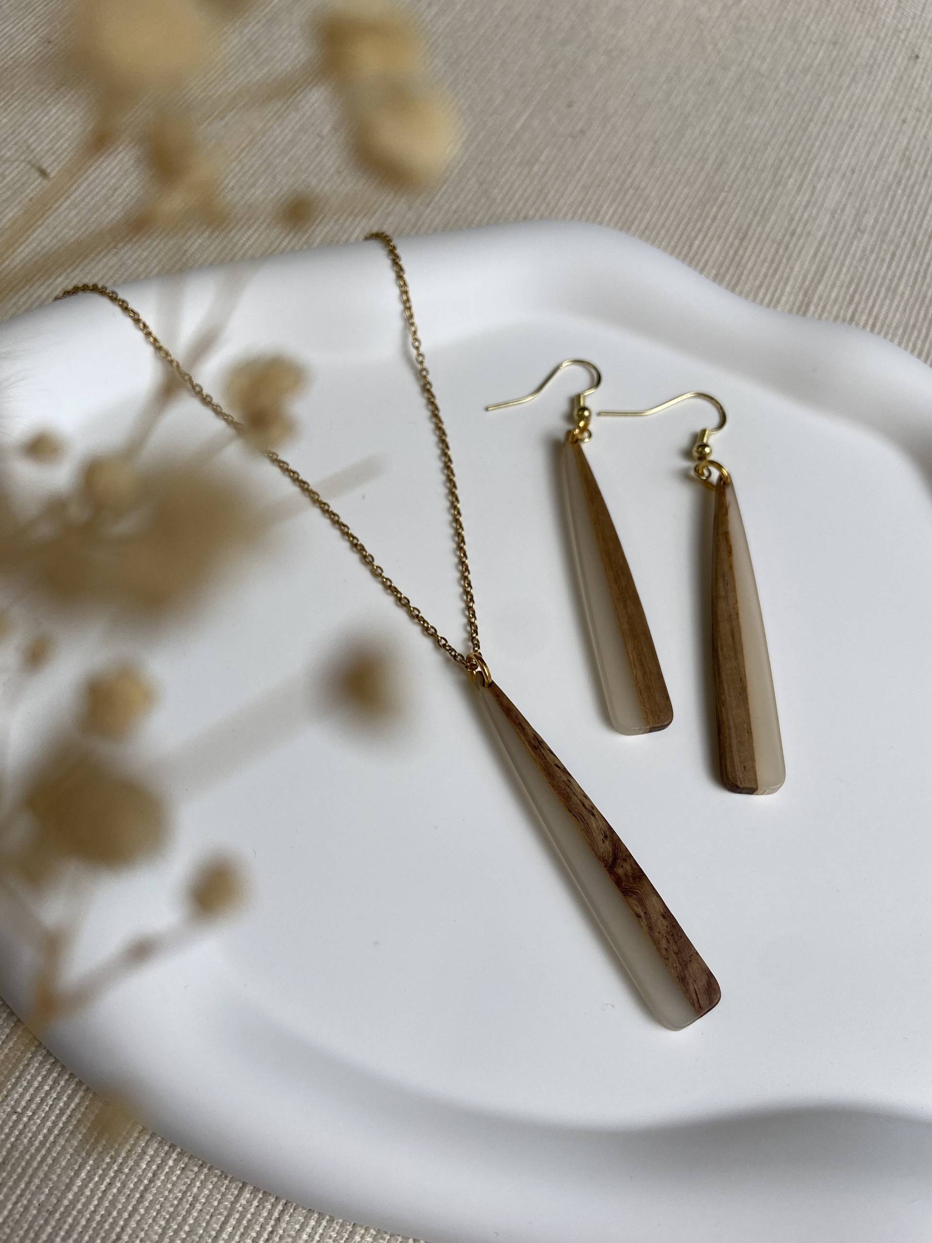 Ohrringe/ Holz Schmuck/ Holzschmuck/ Kette von JuwelHolz