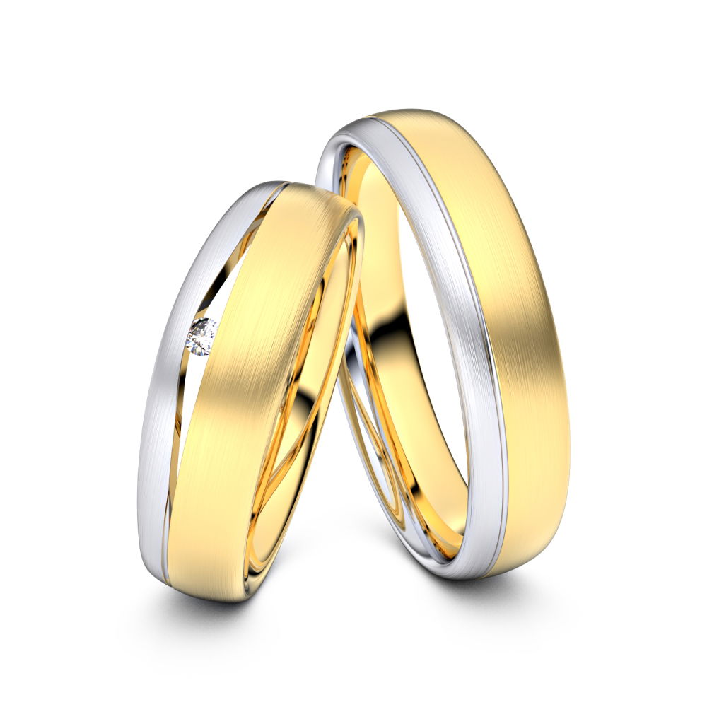 Trauringe Basel 585er Gelb-/Weißgold - 8352 von Juwelier-Schmuck