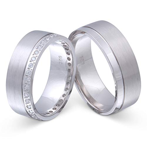 Juwelier Schönberg - Damen 925 Sterling Silber Silber Ringe Silber Hochzeitsringe Silber 52-76 von Juwelier Schönberg