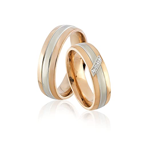 Juwelier Schönberg - Damen Partnerringe Eheringe Energise Edelstahl Zirkonia 60-62 von Juwelier Schönberg