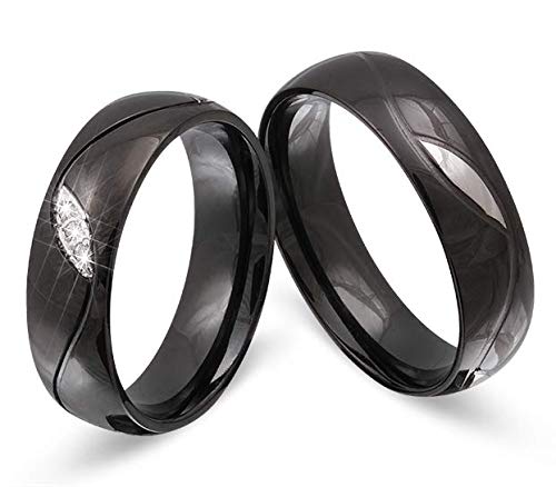 Juwelier Schönberg - Damen Partnerringe Freundschaftsringe Geschenk für Paare Edelstahl 56-68 von Juwelier Schönberg