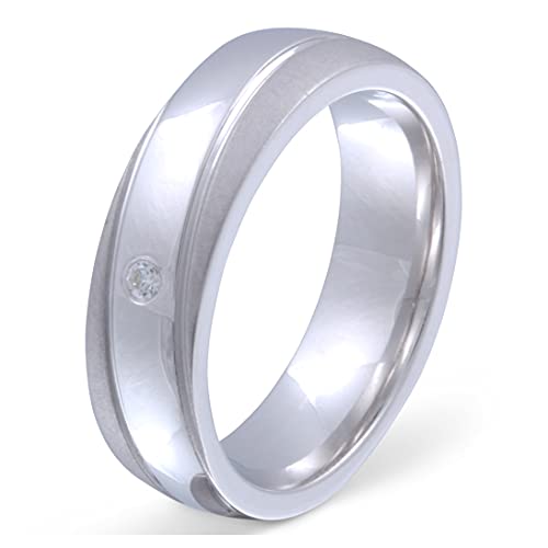 Juwelier Schönberg - Damen Trauring Ehering aus Silber Zirkonia mit persönlicher Wunschgravur 52 (16.6) S-AB-D von Juwelier Schönberg