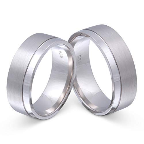 Juwelier Schönberg - Herren 925 Sterling Silber Ringe mit Gravur Wunschgravur Silber 60-76 von Juwelier Schönberg