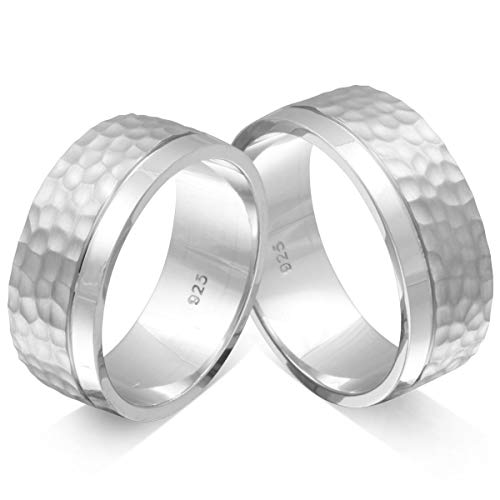 Juwelier Schönberg - Herren Partnerringe Eheringe aus Silber mit persönlicher Wunschgravur 60-66 S-AS-HH von Juwelier Schönberg