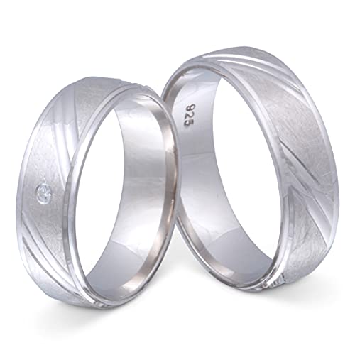 Juwelier Schönberg - Unisex Eheringe Partnerringe Hochzeitsringe aus Silber mit persönlicher Wunschgravur 58-64 von Juwelier Schönberg