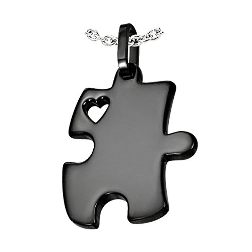 Juwelier Schönschmied - Unisex puzzle anhänger puzzle kette kette anhänger aus Edelstahl inkl. Gravur und Kette AH68 - Eyed von Juwelier Schönschmied