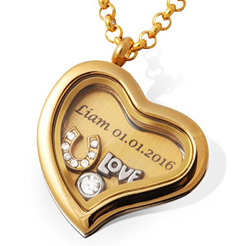 Charm-Medaillon - inkl. Gravur - Edelstahl CM11 - mit AMAZON KONFIGURATOR direkt online gestalten ! von Juwelier Schönschmied