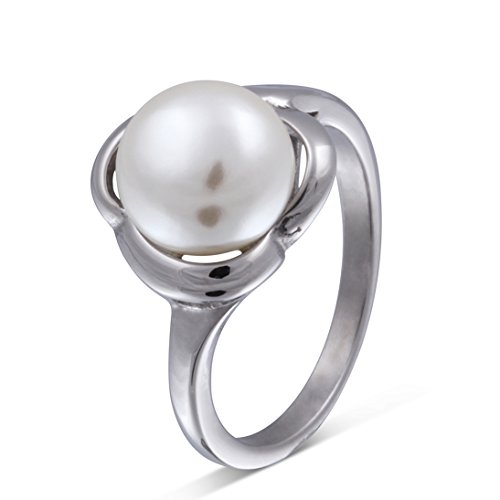 Juwelier Schönschmied - Damen Damenring Verlobungsring Ring mit Perle La Perla Edelstahl pearl Nr200D von Juwelier Schönschmied