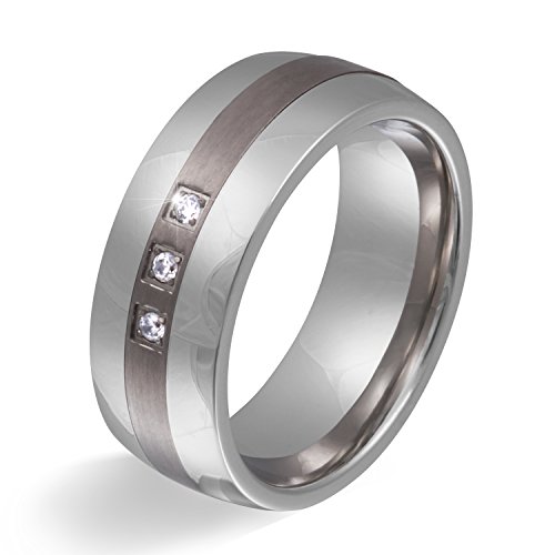 Juwelier Schönschmied - Damen Ehering Partnerring Freundschaftsring titan_steel Zirkonia inklusive Handschriftgravur Soulmate - X2Dpe von Juwelier Schönschmied