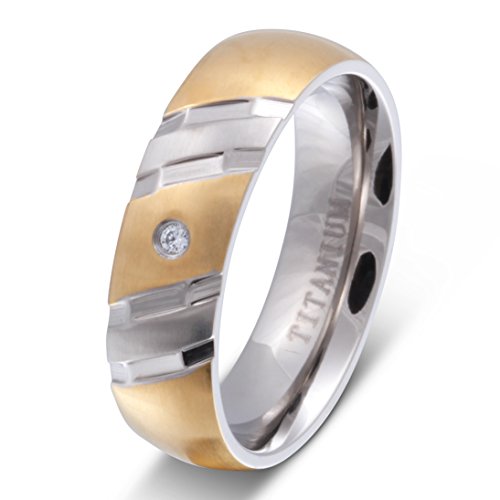 Juwelier Schönschmied - Damen Ehering Trauring Partnerring Titan Zirkonia inklusive Handschriftgravur Palermo - T24Dpe von Juwelier Schönschmied