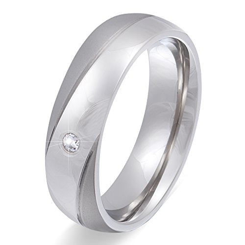 Juwelier Schönschmied - Damen Freundschaftsringe Partnerringe Eheringe Tocar Edelstahl Zirkonia 60 (19.1) 138Dac von Juwelier Schönschmied