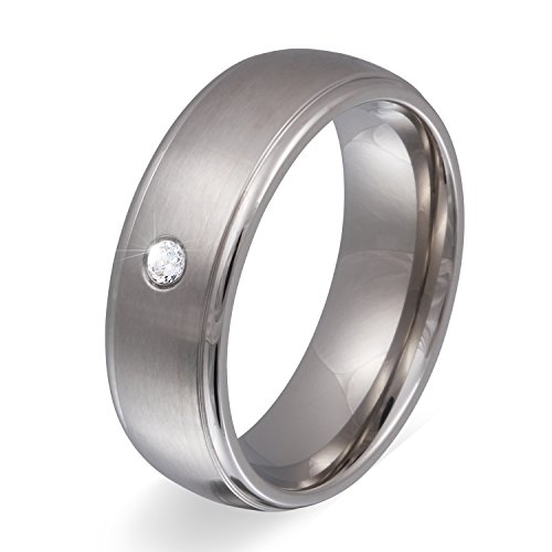 Juwelier Schönschmied - Damen Partnerring Ehering Freundschaftsring Lona Edelstahl Zirkonia 56 (17.8) 6Dac von Juwelier Schönschmied