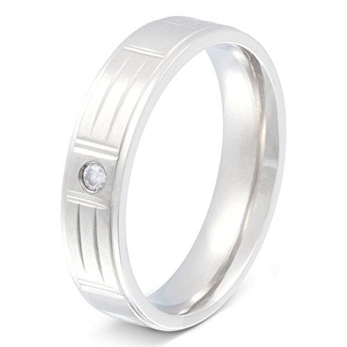 Juwelier Schönschmied - Damen Partnerring Ehering Freundschaftsring Trauring Simione Edelstahl Zirkonia 189Dac von Juwelier Schönschmied