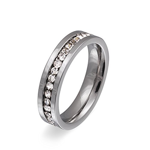 Juwelier Schönschmied - Damen Partnerring Freundschaftsring Ehering Faramir Edelstahl Zirkonia 60 (19.1) 240Hac von Juwelier Schönschmied