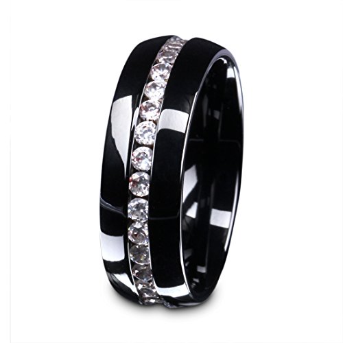 Juwelier Schönschmied - Damen Partnerring Freundschaftsring LaNuit Edelstahl Zirkonia inkl. persönliche Wunschgravur Nr148D von Juwelier Schönschmied