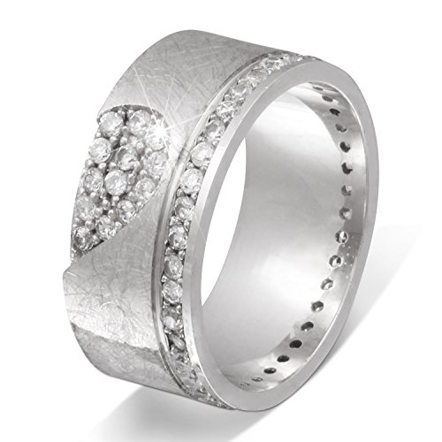 Juwelier Schönschmied - Damen Verlobungsring Ehering Trauring Darfield Silber Zirkonia inkl. persönliche Lasergravur 60 (19.1) LANrS39D von Juwelier Schönschmied