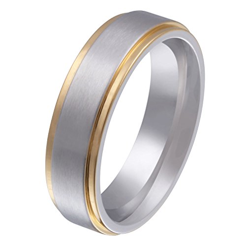 Juwelier Schönschmied - Herren Freundschaftsring Partnerring Ehering Macianos Edelstahl inkl. persönliche Lasergravur 58 (18.5) LANr112H von Juwelier Schönschmied