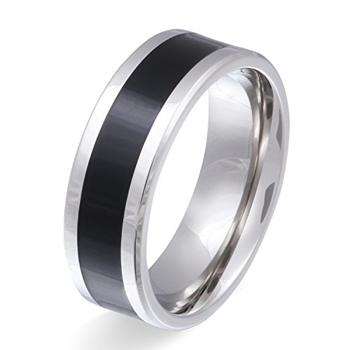 Juwelier Schönschmied - Herren Freundschaftsring Partnerring Hochzeitsring Blacktone Edelstahl 68 (21.6) 122Hac von Juwelier Schönschmied