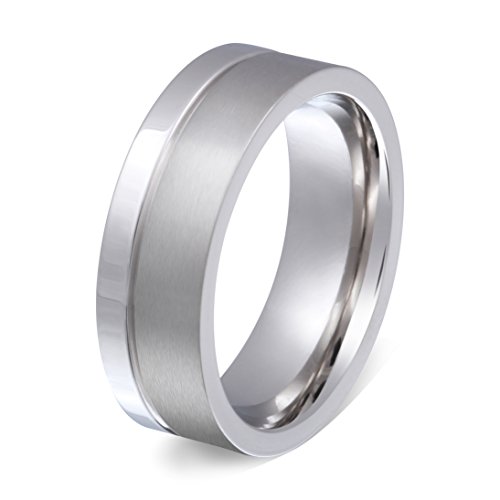 Juwelier Schönschmied - Herren Partnerring Ehering Freundschaftsring Ecilia Edelstahl inkl. persönliche Wunschgravur 66 (21.0) Nr15H von Juwelier Schönschmied