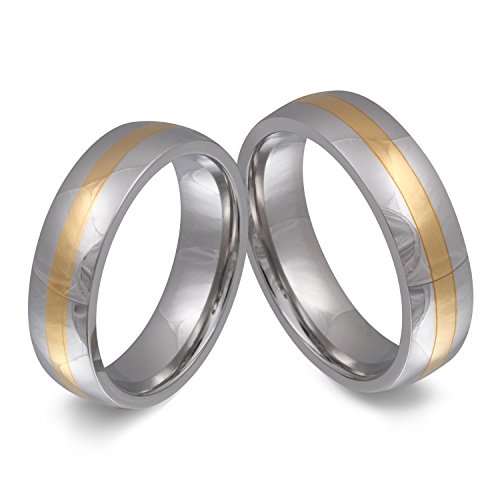 Juwelier Schönschmied - Herren Partnerringe Freundschaftsringe Trauringe Lazar Edelstahl 50-50 153HHac - Kostenlose Wunschgravur mit AMAZON KONFIGURATOR online gestalten! von Juwelier Schönschmied