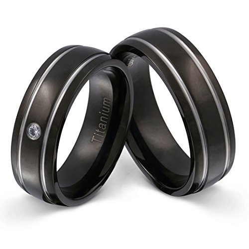 Juwelier Schönschmied Titanringe Partnerringe Trauringe - inkl. WUNSCHGRAVUR - Titan Zirkonia multisizer T20HD - mit AMAZON KONFIGURATOR direkt online gestalten ! von Juwelier Schönschmied
