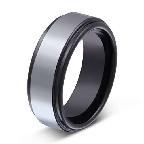 Juwelier Schönschmied - Unisex Ehering Partnerring Freundschaftsring Wolframcarbid inklusive Handschriftgravur Bernard - W4Hpe von Juwelier Schönschmied