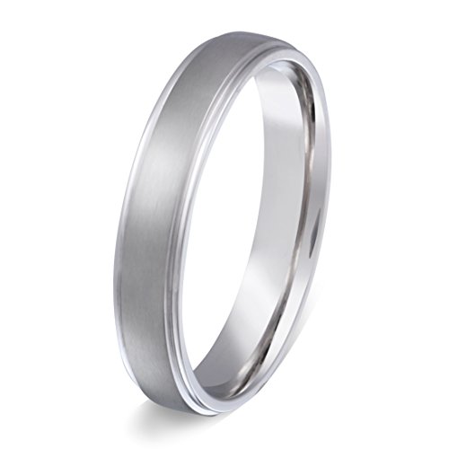 Juwelier Schönschmied - Unisex Elegant Partnerring Ehering Verlobungsring Kostenlose Gravur Narrow Edelstahl inkl. persönliche Wunschgravur 64 (20.4) Nr1H von Juwelier Schönschmied