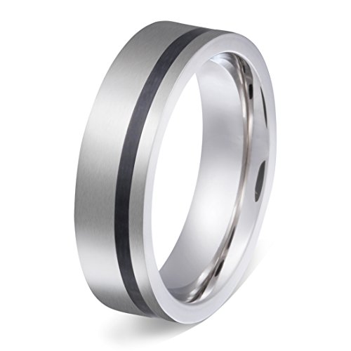 Juwelier Schönschmied - Unisex Freundschaftsring Partnerring Ehering Feliz Edelstahl inkl. persönliche Lasergravur 60 (19.1) LANr105H von Juwelier Schönschmied