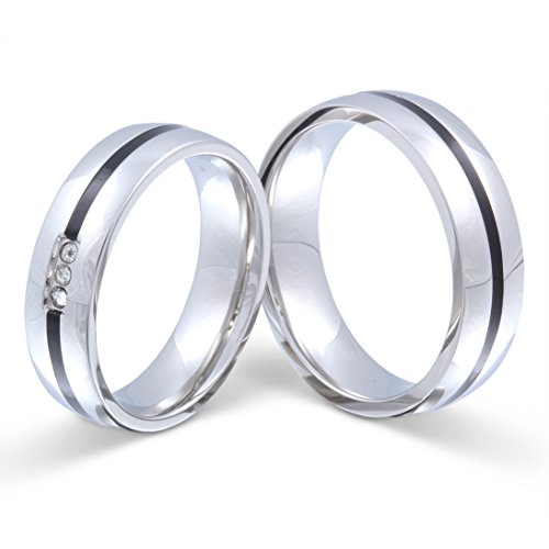 Juwelier Schönschmied - Unisex Freundschaftsringe Partnerringe Eheringe Skyline Edelstahl Zirkonia 54-64 129HDac - Kostenlose Wunschgravur mit AMAZON KONFIGURATOR online gestalten! Juwelier Schönschmied - Unisex Freundschaftsringe Partnerringe Eheringe Skyline Edelstahl Zirkonia 54-64 129HDac - Kostenlose Wunschgravur mit AMAZON KONFIGURATOR online gestalten! von Juwelier Schönschmied