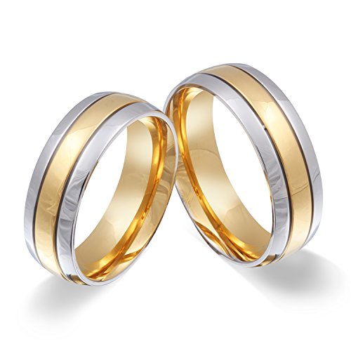 Juwelier Schönschmied - Unisex Freundschaftsringe Partnerringe Trauringe Asilar Edelstahl 58-66 110HHac - Kostenlose Wunschgravur mit AMAZON KONFIGURATOR online gestalten! von Juwelier Schönschmied