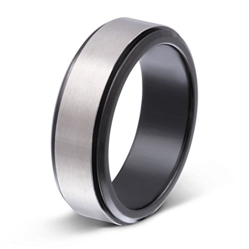 Juwelier Schönschmied - Unisex Freundschatfsring Trauring Verlobungsring Mirenda Edelstahl inkl. persönliche Wunschgravur 70 (22.3) Nr192H von Juwelier Schönschmied