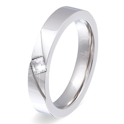 Juwelier Schönschmied - Unisex Partnerring Ehering Hochzeitsring Marano Edelstahl Zirkonia 55Dac von Juwelier Schönschmied