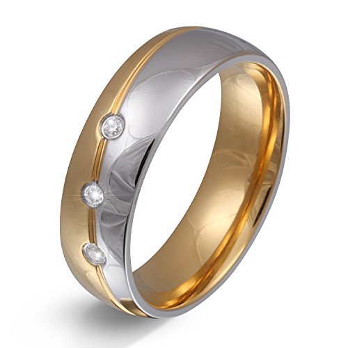 Juwelier Schönschmied - Unisex Partnerring Ehering Hochzeitsring Trauring Femar Edelstahl Zirkonia 168Dac von Juwelier Schönschmied