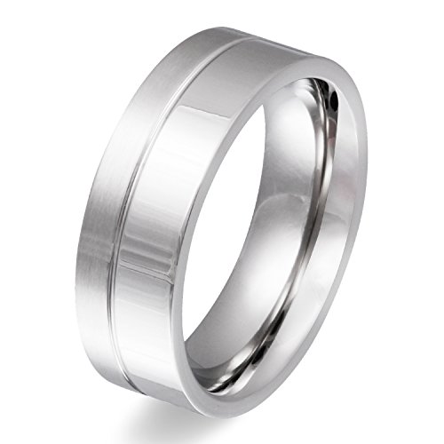 Juwelier Schönschmied - Unisex Partnerring Freundschaftsring Ehering Chloa Edelstahl inkl. persönliche Lasergravur 64 (20.4) LANr146H von Juwelier Schönschmied