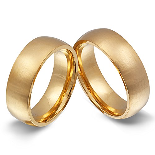 Juwelier Schönschmied - Unisex Partnerringe Eheringe Hochzeitsringe Goldfin Edelstahl 64-70 108HHac - Kostenlose Wunschgravur mit AMAZON KONFIGURATOR online gestalten! von Juwelier Schönschmied