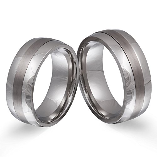 Juwelier Schönschmied - Unisex Partnerringe Eheringe Hochzeitsringe Titanringe Soulmate titan_steel 50-58 X2HHac - Kostenlose Wunschgravur mit AMAZON KONFIGURATOR online gestalten! von Juwelier Schönschmied